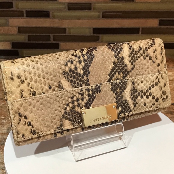 Jimmy Choo Python Embossed Leather Continental Wallet 😍🔥 - Picture 13 of 17